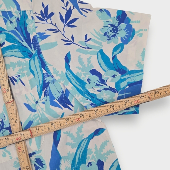 NWT Columbia Rapid Rivers Printed Short Sleeve Shirt Hawaiian Palm Blue Small - Picture 8 of 11